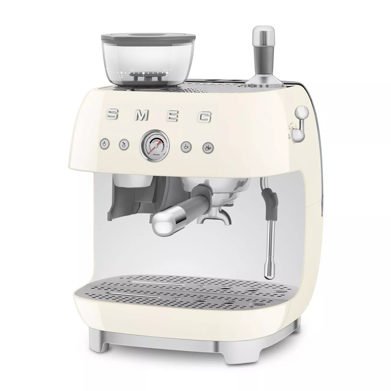 Smeg EGF03CRUK Espresso Machine with Grinder in Cream