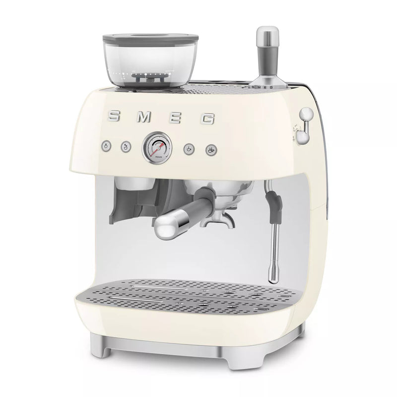 Smeg EGF03CRUK Espresso Machine with Grinder in Cream