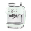 Smeg EGF03PGUK Retro Espresso Coffee Machine with Grinder in Pastel Green Pastel Green