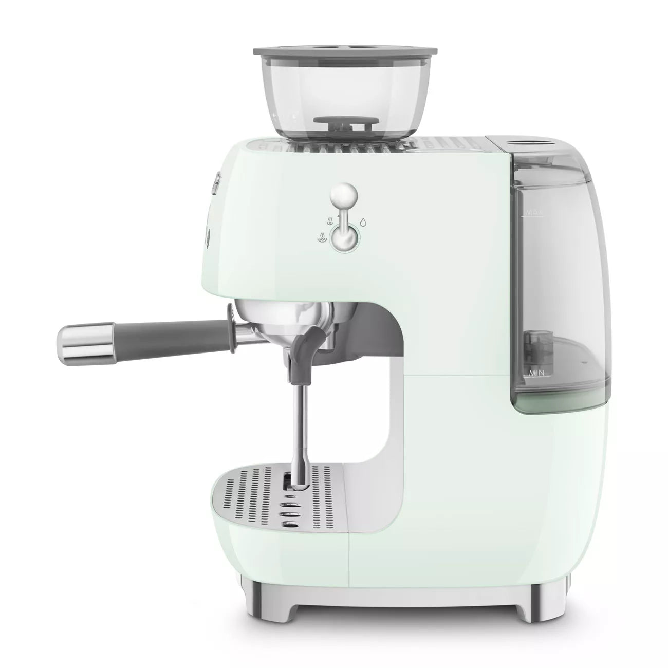 Smeg EGF03PGUK Retro Espresso Coffee Machine with Grinder in Pastel Green Pastel Green