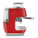 Smeg EGF03RDUK Retro Espresso Coffee Machine with Grinder in Red Red