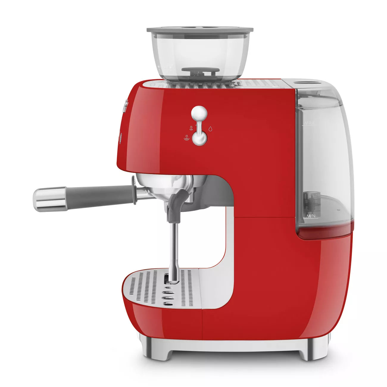Smeg EGF03RDUK Retro Espresso Coffee Machine with Grinder in Red Red