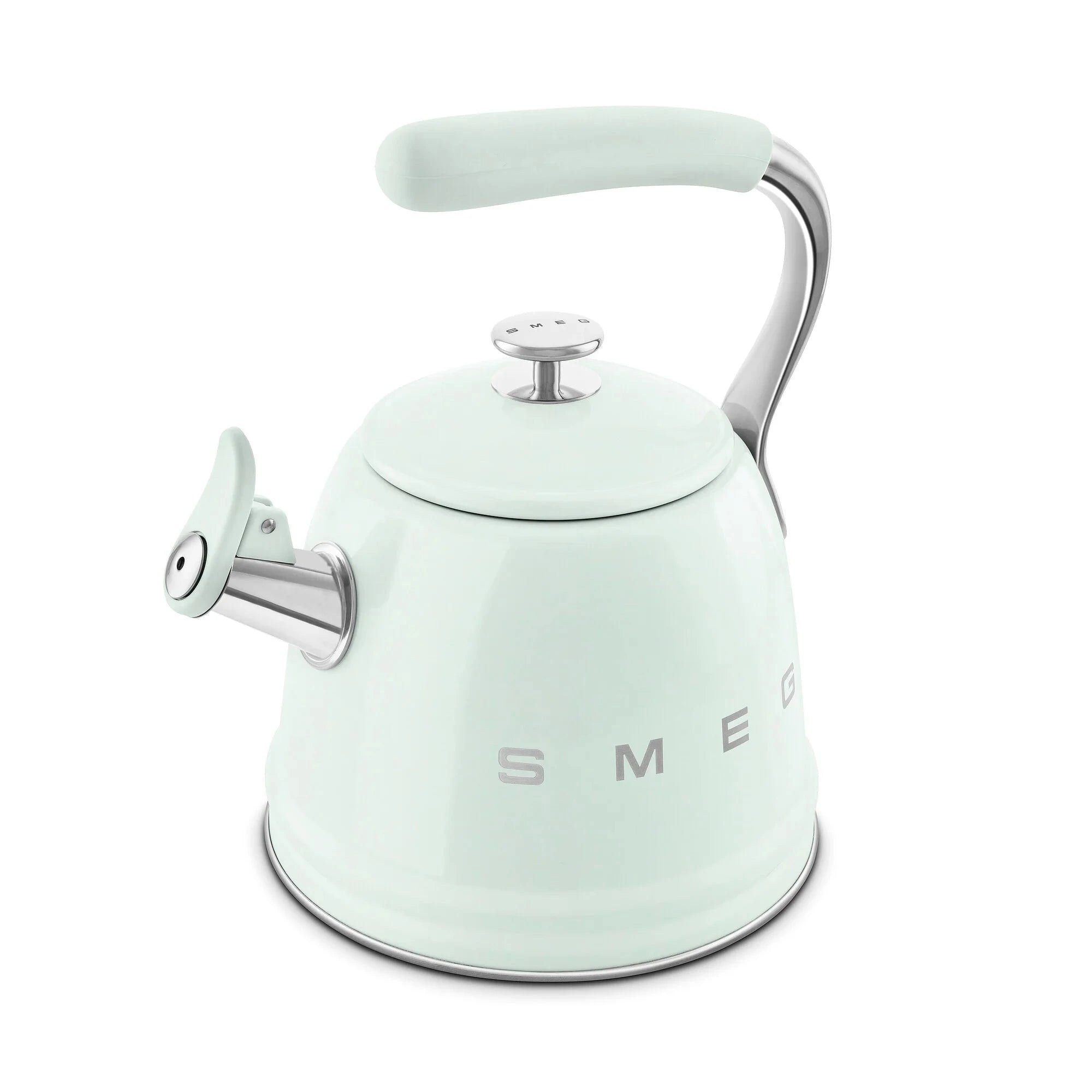 Smeg WKF01PG Retro 50s Style Whistling Hob Kettle Pastel Green Pastel Green