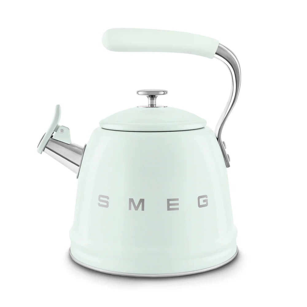 Smeg WKF01PG Retro 50s Style Whistling Hob Kettle Pastel Green Pastel Green