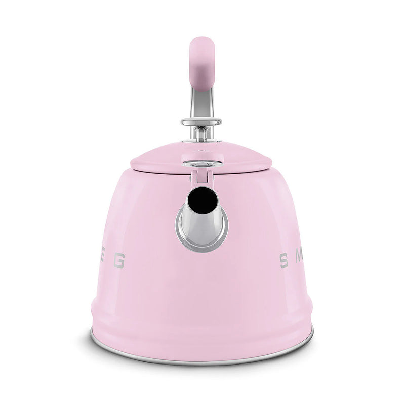 Smeg WKF01PK Retro 50s Style Whistling Hob Kettle Pink Pink