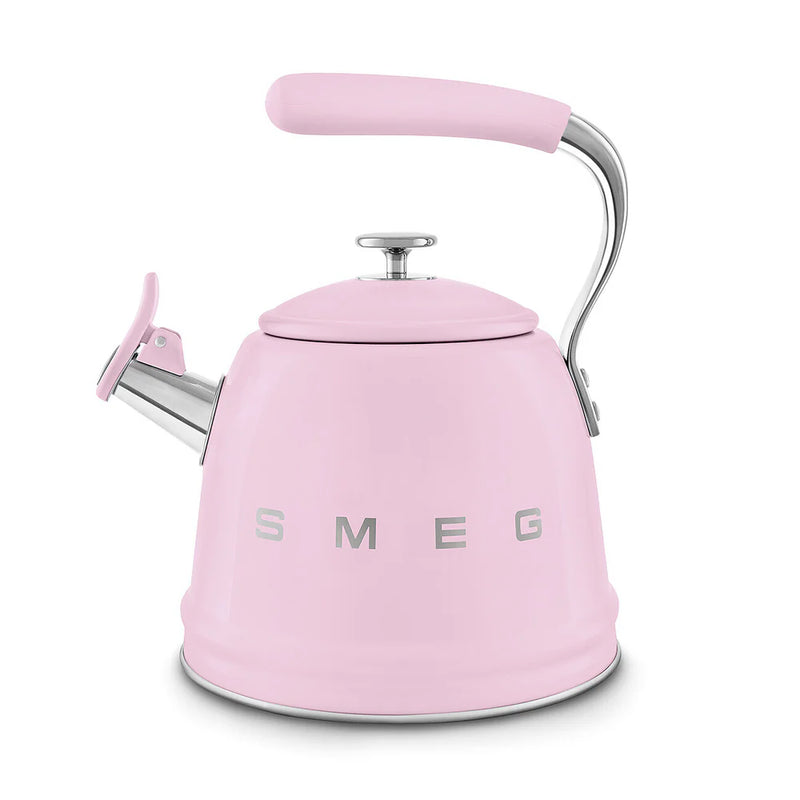 Smeg WKF01PK Retro 50s Style Whistling Hob Kettle Pink Pink