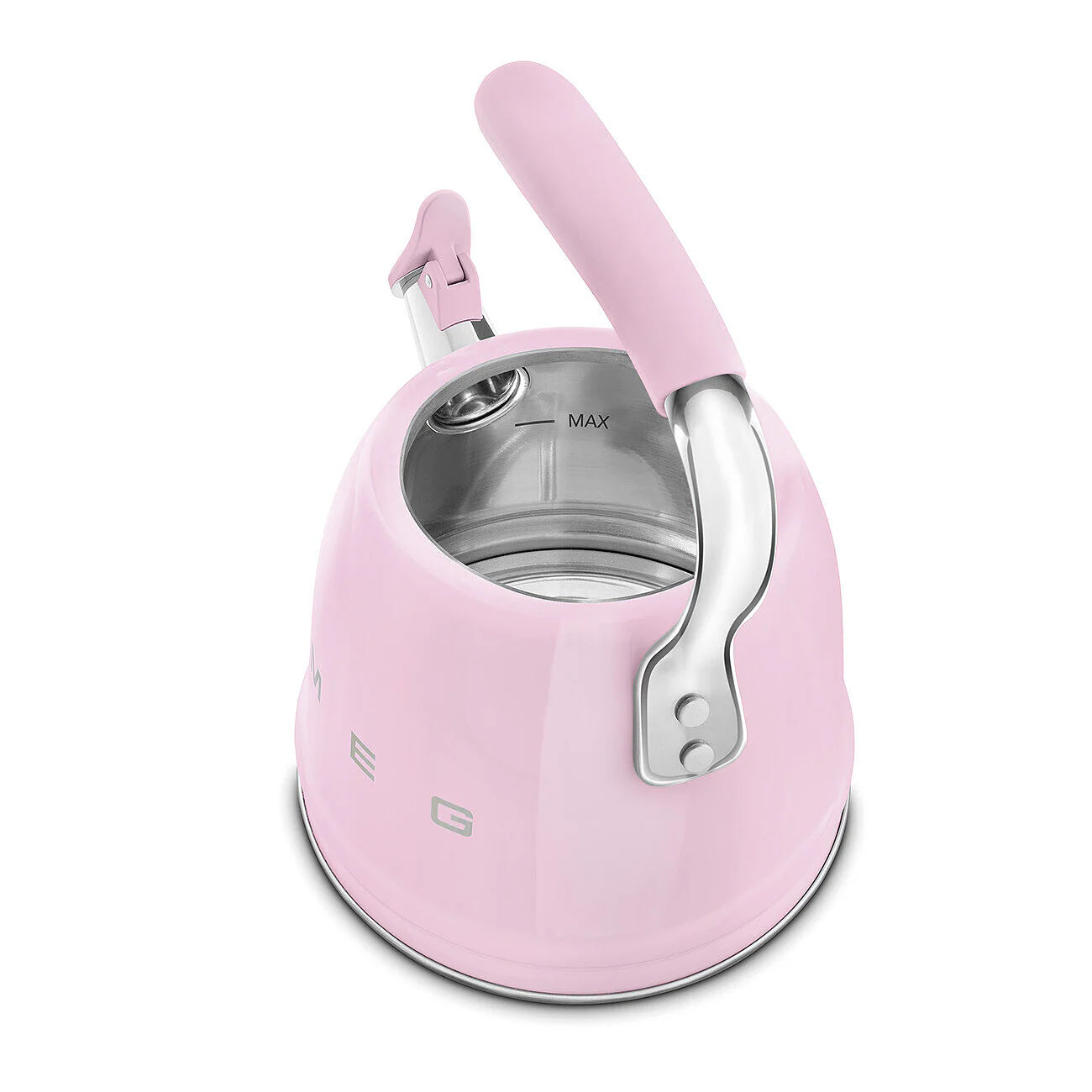 Smeg WKF01PK Retro 50s Style Whistling Hob Kettle Pink Pink