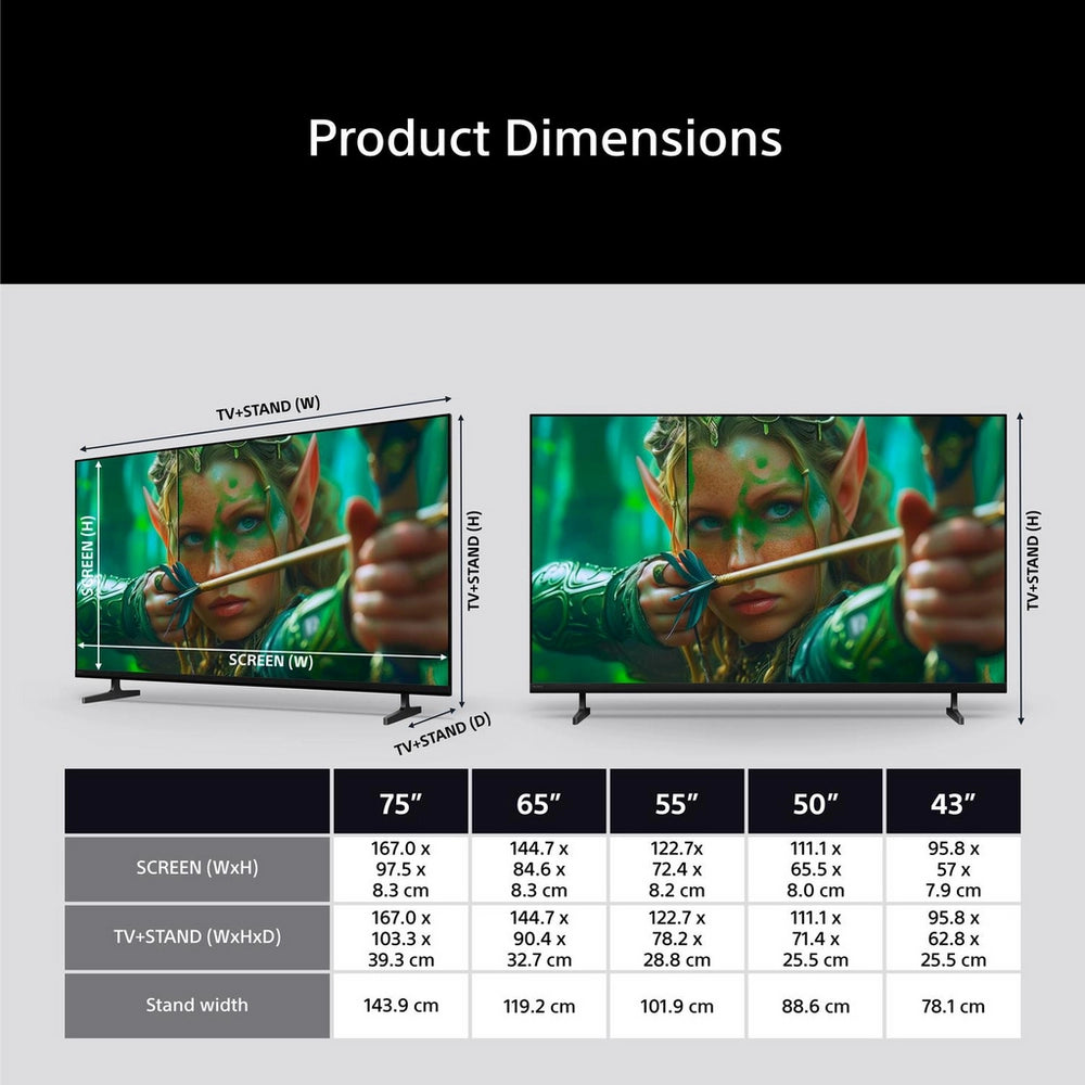 Sony K55S25M2PB 55 Inch BRAVIA 2 II Direct LED 4K Ultra HD HDR Smart Google TV 2026 55 Inch