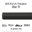 Sony K55XR70PU 55 Inch 4K QLED Mini LED Bravia TV With HTA9000 7.0.2 BRAVIA Theatre Bar 9 Soundbar