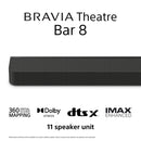 Sony K55XR8APU 55 Inch BRAVIA 8A 4K UHD HDR OLED Smart TV with BRAVIA Theatre Bar 8 HTA8000 Soundbar Bundle