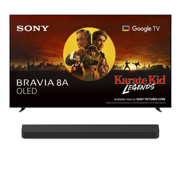 Sony K65XR8APU 65 Inch BRAVIA 8A 4K UHD HDR OLED Smart TV with BRAVIA Theatre Bar 8 HTA8000 Soundbar Bundle