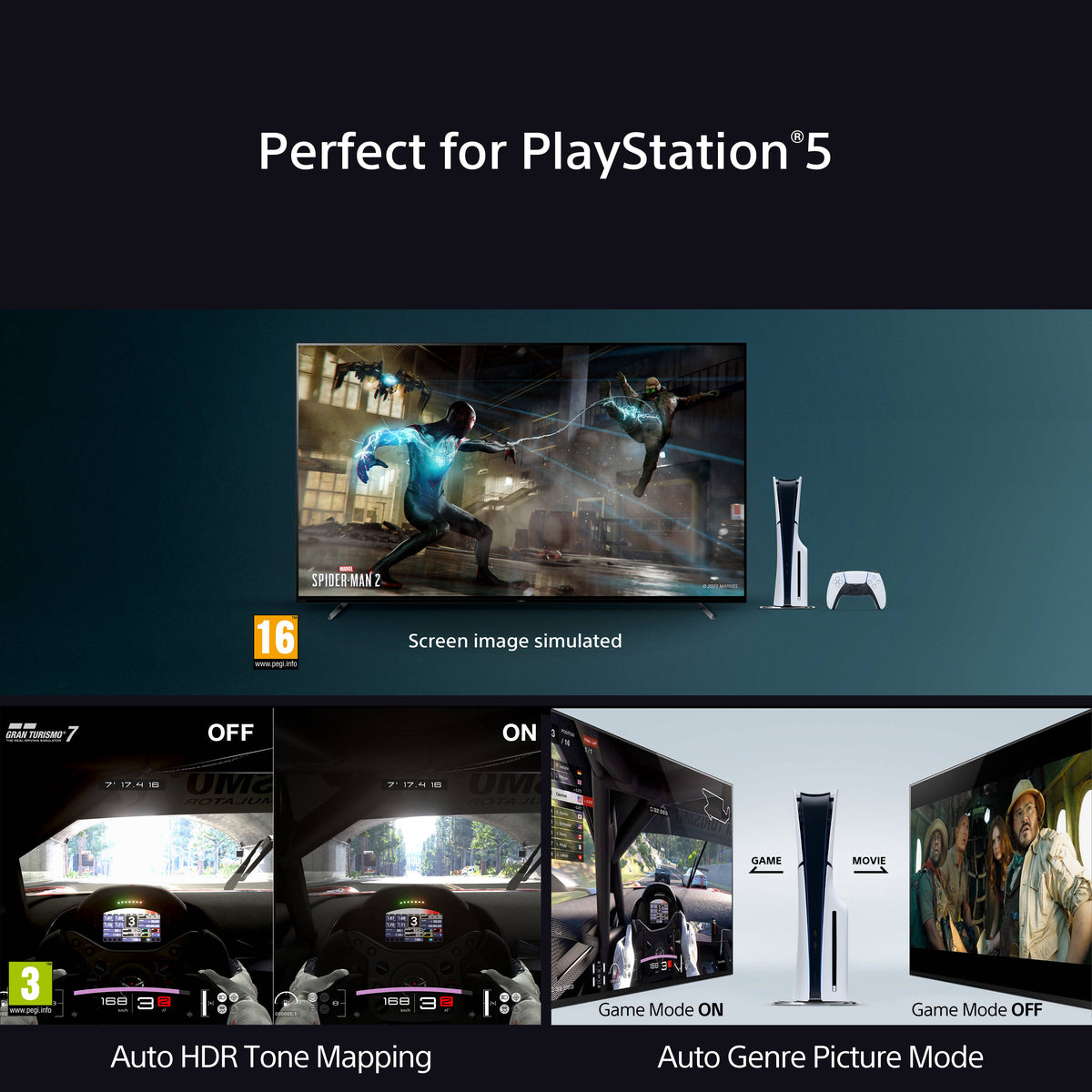 Sony K75XR70PU 75 Inch BRAVIA 7 4K QLED Mini LED Smart Google Bravia TV 2024 75 Inch
