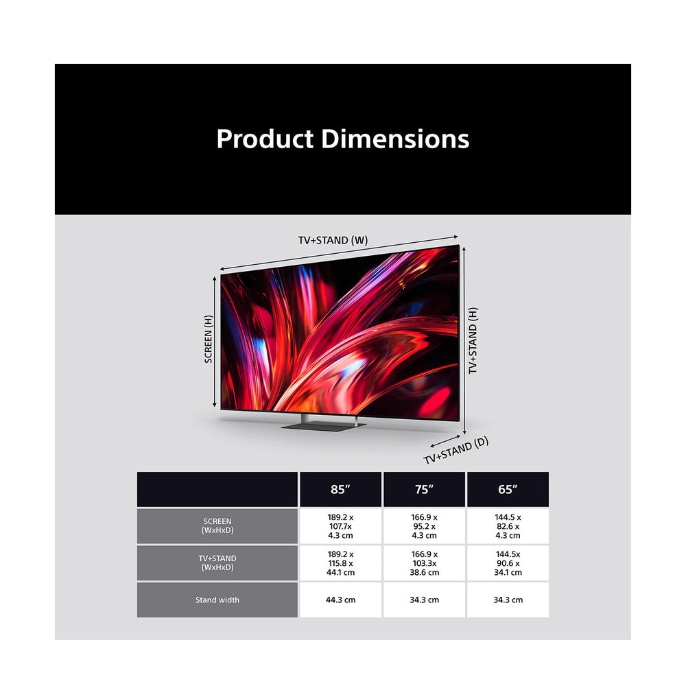 Sony K75XR95M2PB 75 Inch True RGB LED 4K Ultra HD HDR Smart Google TV 2026 75 Inch