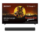 Sony K77XR8APU 77 Inch BRAVIA 8A 4K UHD HDR OLED Smart TV with BRAVIA Theatre Bar 8 HTA8000 Soundbar Bundle