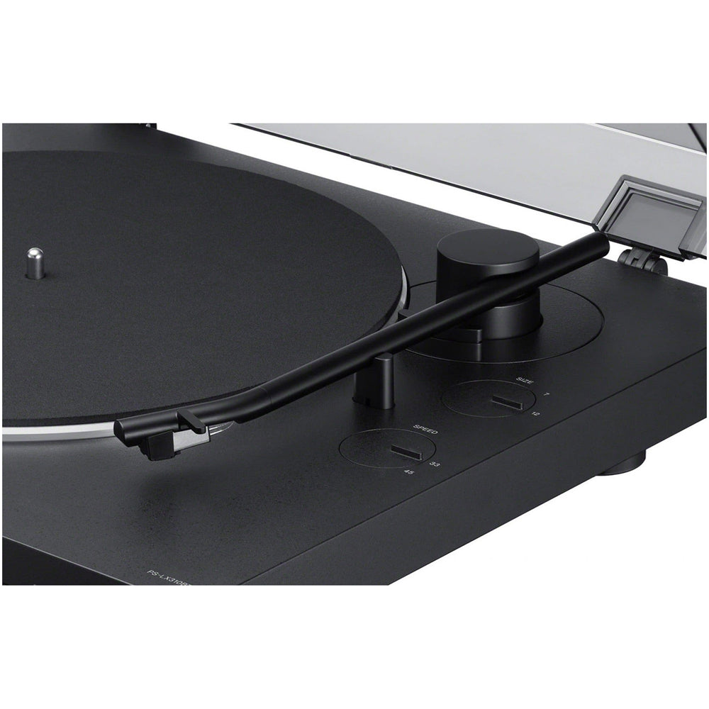 Sony PS-LX310BT Bluetooth Turntable with Audio Technica AT-SP3X White Powered Bookshelf Speakers HiFi Package
