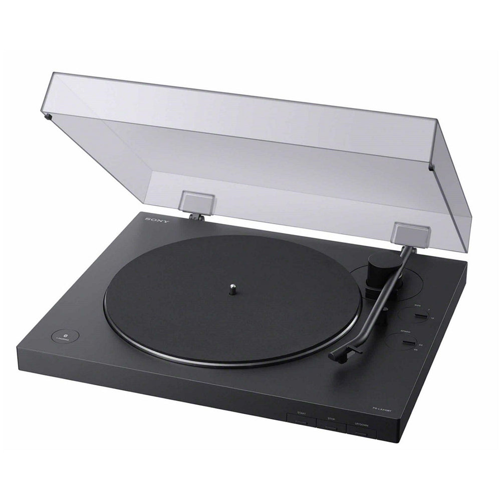 Sony PS-LX310BT Bluetooth Turntable with Audio Technica AT-SP3X White Powered Bookshelf Speakers HiFi Package
