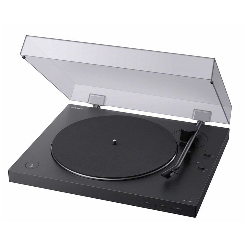 Sony PS-LX310BT Bluetooth Turntable with Audio Technica AT-SP3X White Powered Bookshelf Speakers HiFi Package