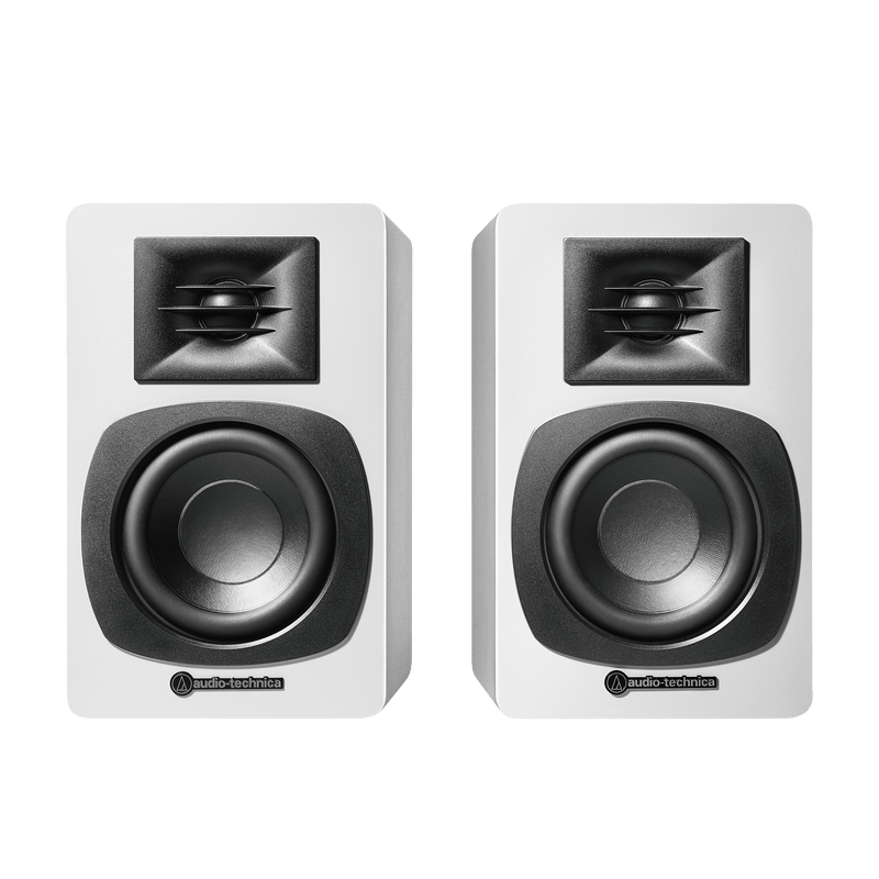 Sony PS-LX310BT Bluetooth Turntable with Audio Technica AT-SP3X White Powered Bookshelf Speakers HiFi Package