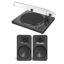 Sony PSLX3BT Fully Automatic Bluetooth Turntable With Kanto ORA4 Powerd Bluetooth Speakers Pair Hi-Fi Package