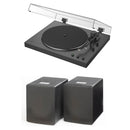 Sony PSLX3BT Fully Automatic Bluetooth Turntable with Mitchell Acoustics uStream Two (MK1) Active Speakers HiFi Package