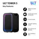 Sony ULT Tower 5 Wireless Bluetooth Multi-room Megasound Portable Party Speaker - Black SRSULT500.CEL