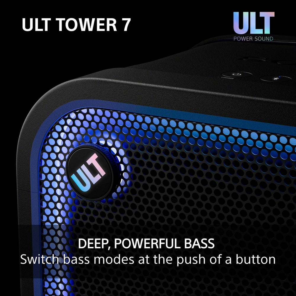 Sony ULT Tower 7 Wireless Bluetooth Multi-room Megasound Portable Party Speaker - Black SRSULT700.CEL