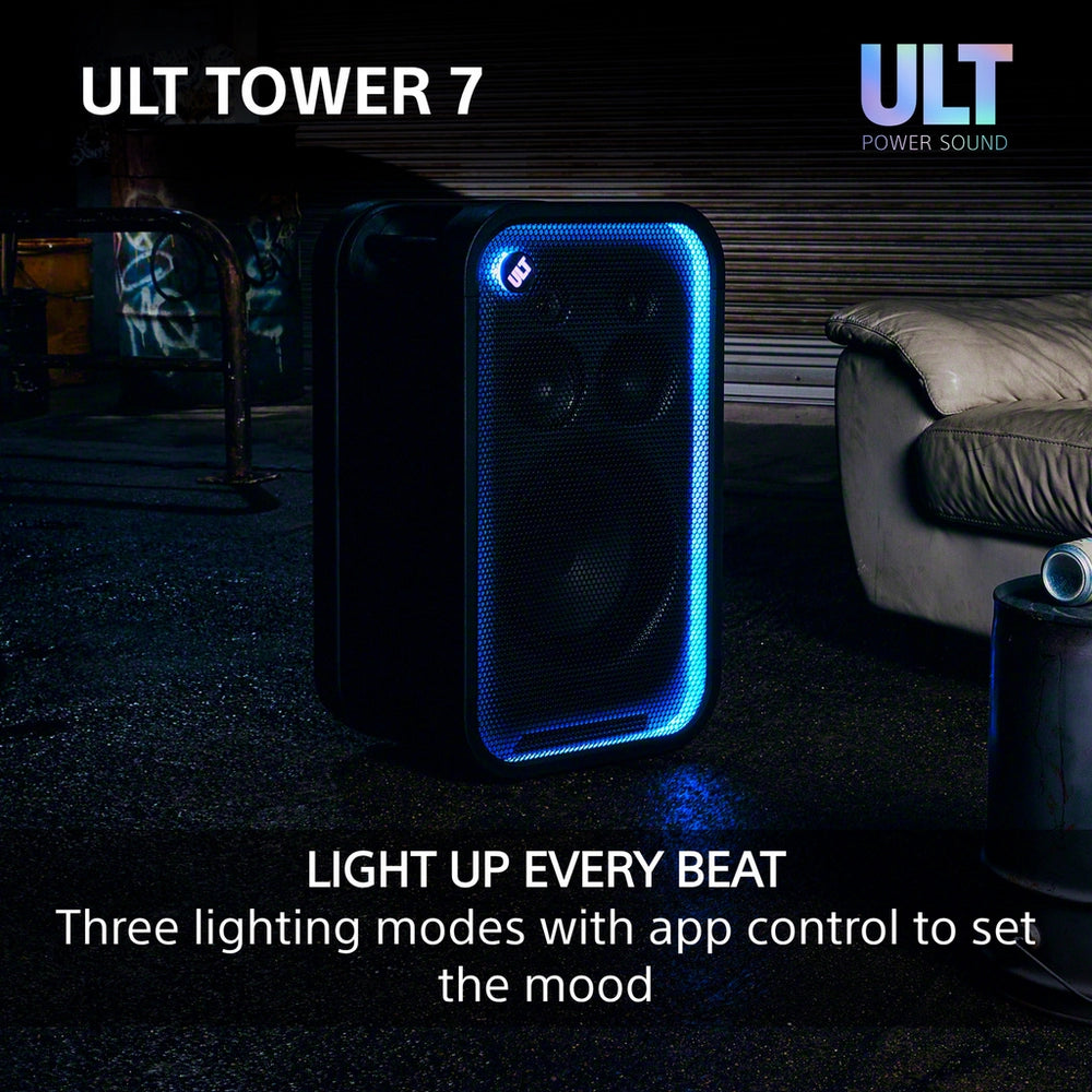 Sony ULT Tower 7 Wireless Bluetooth Multi-room Megasound Portable Party Speaker - Black SRSULT700.CEL