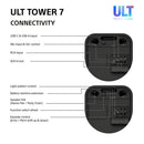 Sony ULT Tower 7 Wireless Bluetooth Multi-room Megasound Portable Party Speaker - Black SRSULT700.CEL