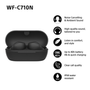 Sony WFC-710N Wireless Noise Cancelling Bluetooth Earbuds Black Black