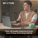 Sony WFC-710N Wireless Noise Cancelling Bluetooth Earbuds Glass Blue Blue