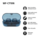 Sony WFC-710N Wireless Noise Cancelling Bluetooth Earbuds Glass Blue Blue