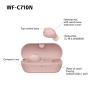 Sony WFC-710NP Wireless Noise Cancelling Bluetooth Earbuds Pink Pink