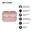 Sony WFC-710NP Wireless Noise Cancelling Bluetooth Earbuds Pink Pink