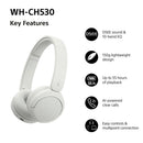 Sony WH-CH530 Wireless On-Ear Bluetooth Headphones White White