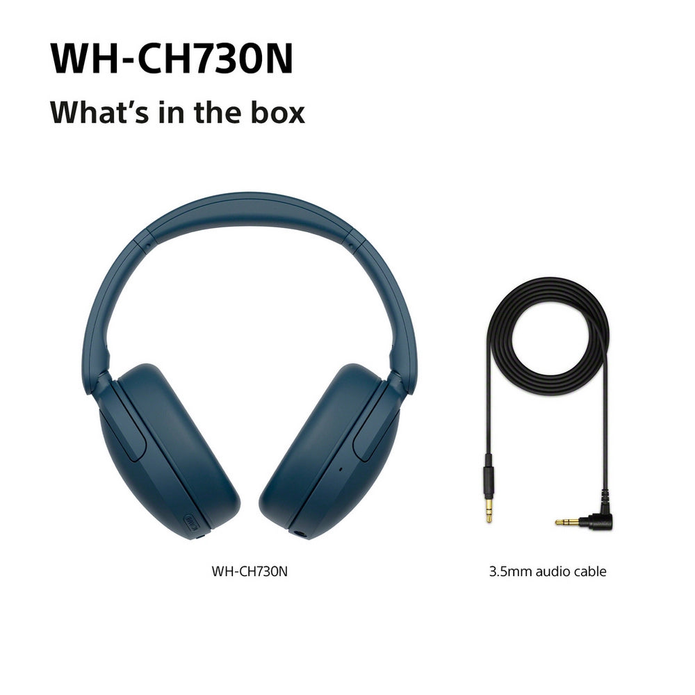 Sony WH-CH730NL Wireless Bluetooth Noise Cancelling Over Ear Headphones - Blue