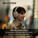 Sony WH-CH730NL Wireless Bluetooth Noise Cancelling Over Ear Headphones - Blue