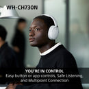 Sony WH-CH730NL Wireless Bluetooth Noise Cancelling Over Ear Headphones - Blue