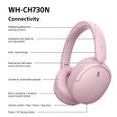 Sony WH-CH730NP Wireless Bluetooth Noise Cancelling Over Ear Headphones - Pink