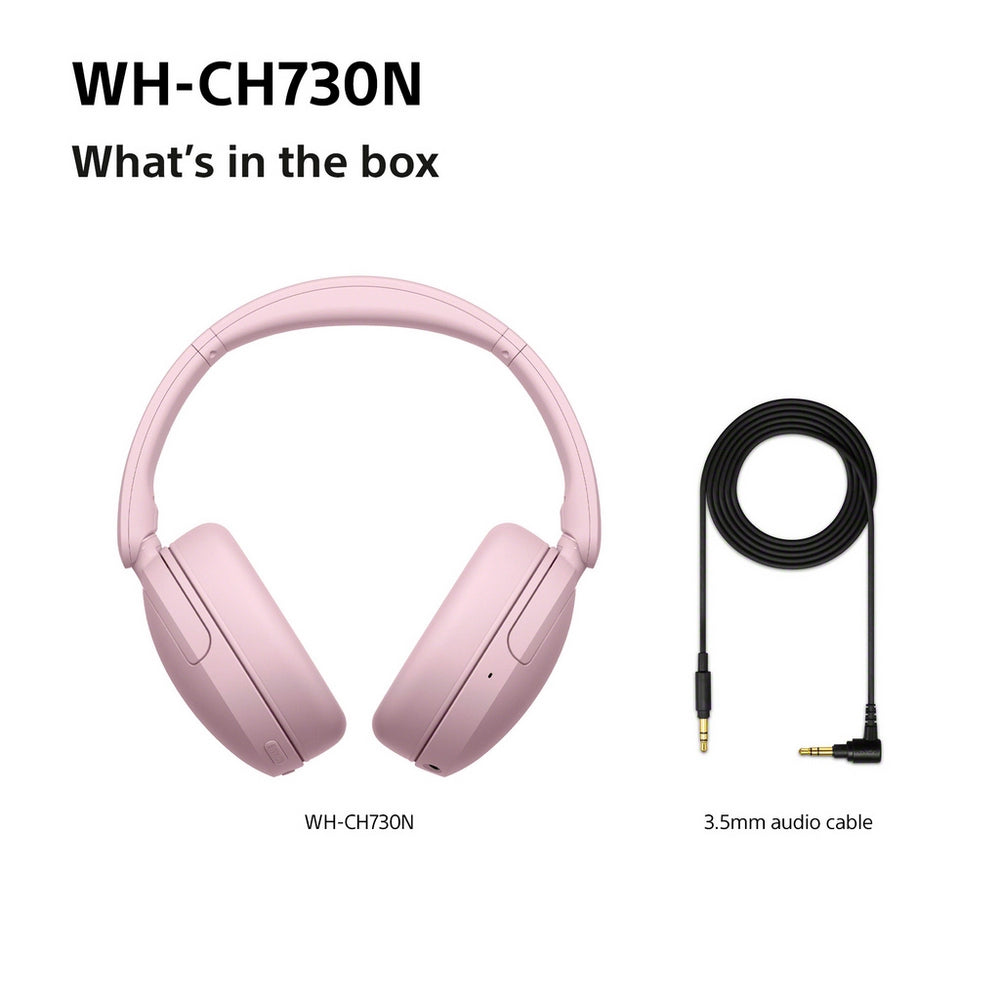 Sony WH-CH730NP Wireless Bluetooth Noise Cancelling Over Ear Headphones - Pink