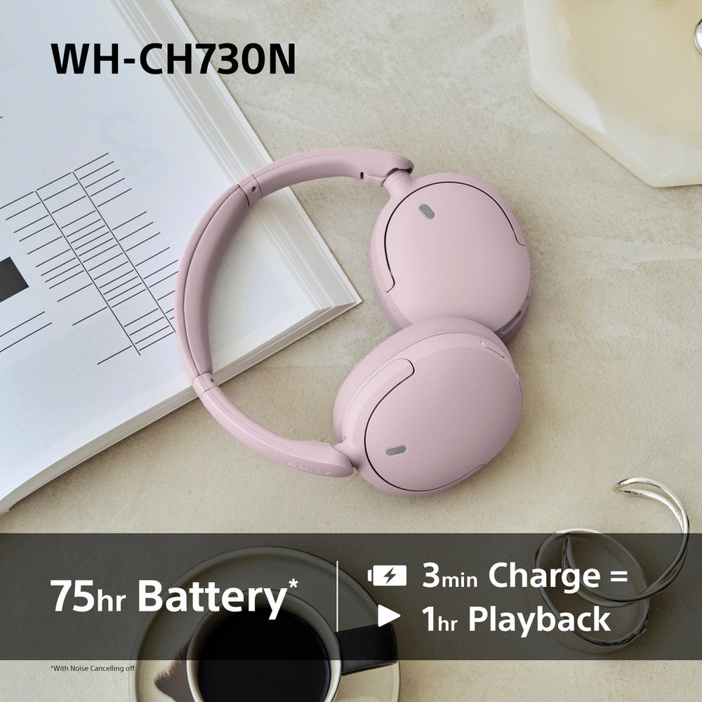 Sony WH-CH730NP Wireless Bluetooth Noise Cancelling Over Ear Headphones - Pink