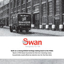 Swan SK22113BLK Espresso Digital Coffee Machine with Built-in Milk Frother - Black