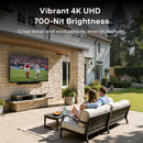 Sylvox OT75B1K4GC 75 Inch 4K Ultra HD LED Partial Sun Outdoor Smart TV 75 Inch