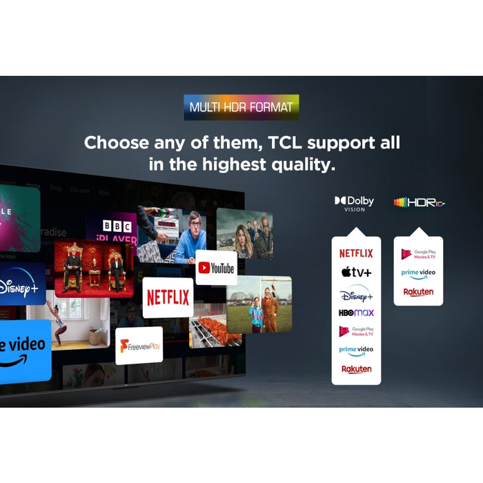 TCL 43P755K 43 Inch P755K 4K UHD HDR LED Smart Android TV 2024 43 Inch