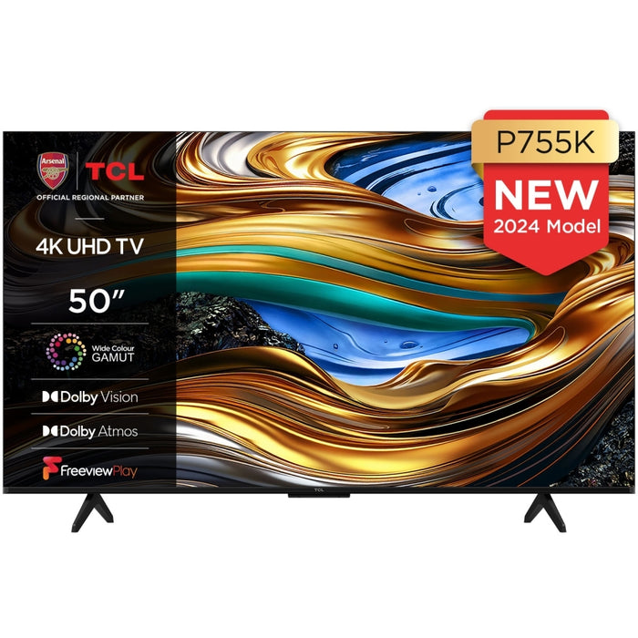 TCL 50P755K 50 Inch P755K 4K UHD HDR LED Smart Android TV 2024 50 Inch