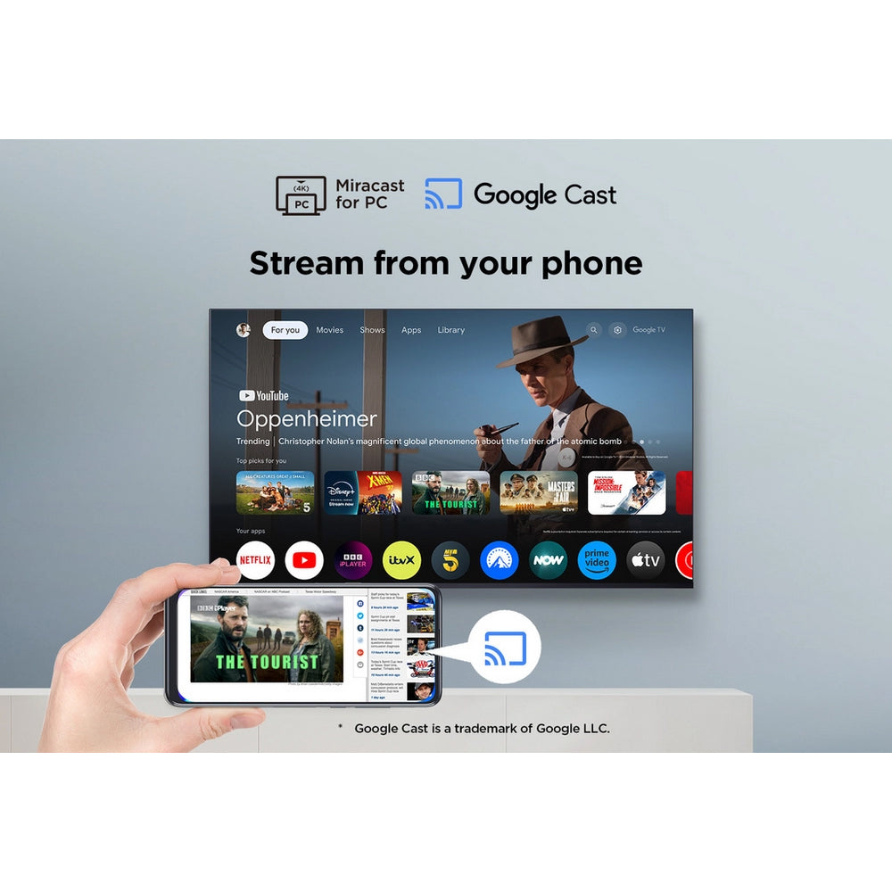 TCL 50V6C-UK 50 Inch V6C 4K Ultra HD HDR Direct LED Smart Google TV 2025 50 Inch