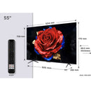 TCL 55T8C-UK 55 Inch T8C 4K QLED Ultra HD HDR Smart Google TV with 144Hz Motion Clarity Pro and Onkyo 2.1 sound 2025 55 Inch