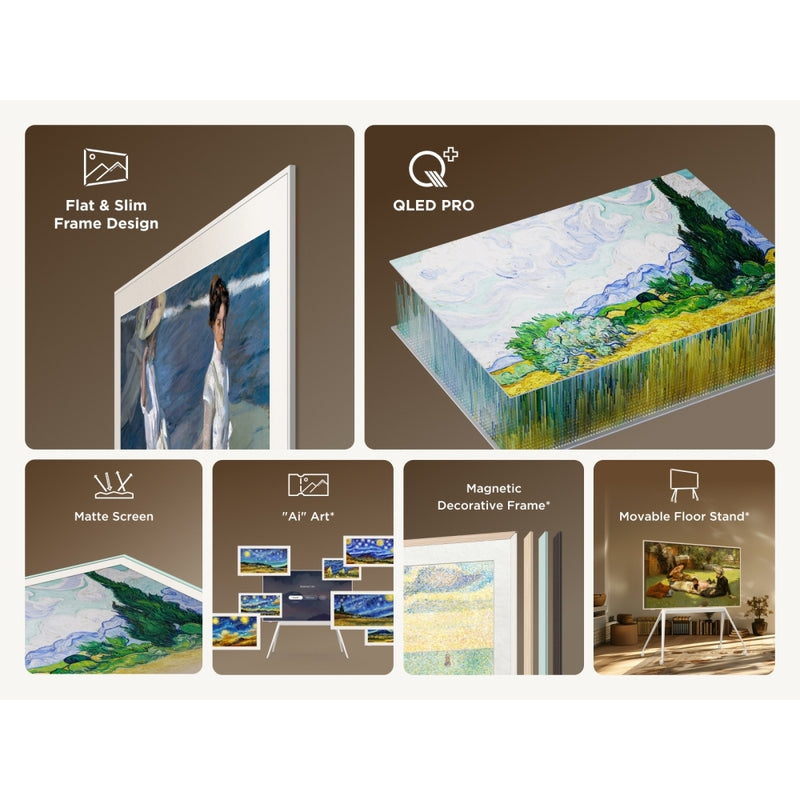 TCL 65A300W-UK 65 Inch NXTVISION A300W 4K Ultra HD QLED PRO HDR Google Frame TV 2025 65 Inch