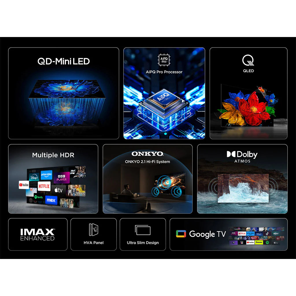 TCL 75C6KS-UK 75 Inch C6KS Premium 4K Ultra HD HDR QD-Mini LED Smart TV 2025 75 Inch