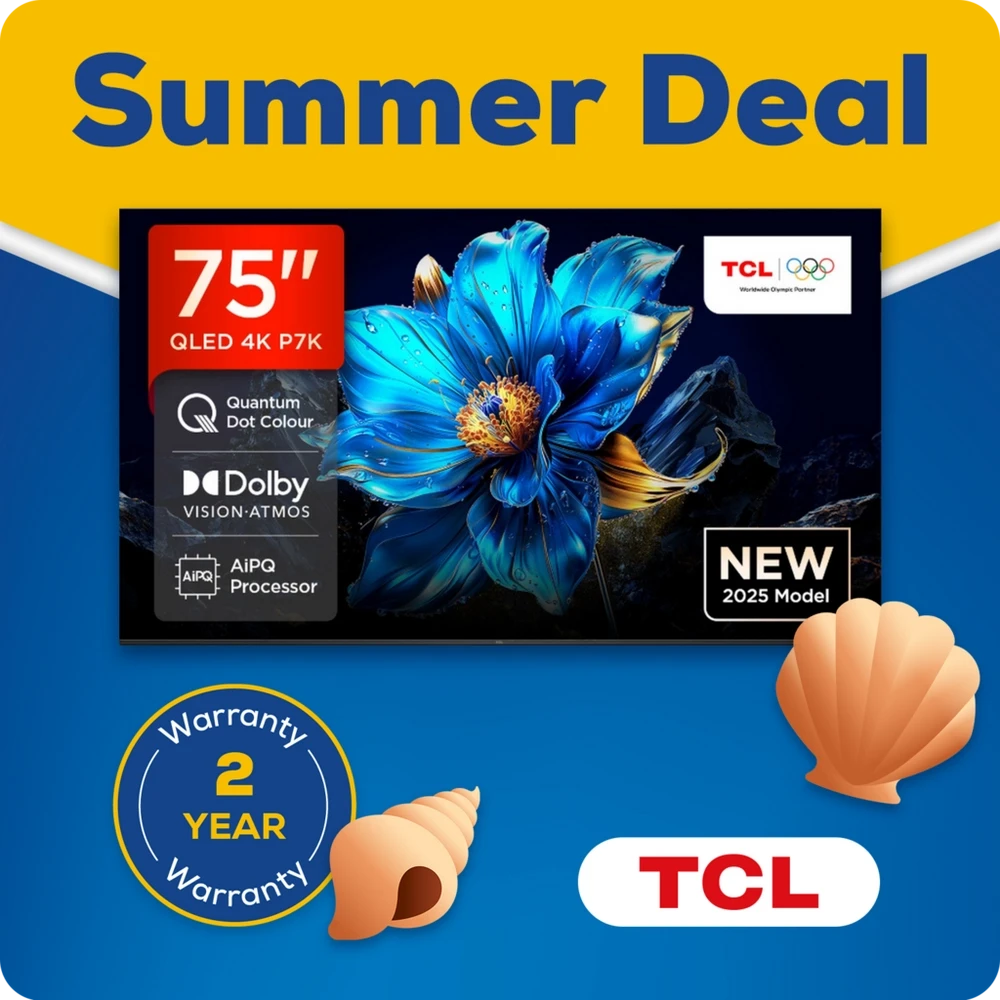 TCL 75P7K-UK 75 Inch P7K 4K QLED Ultra HD HDR Direct LED Smart Google TV 2025 75 Inch