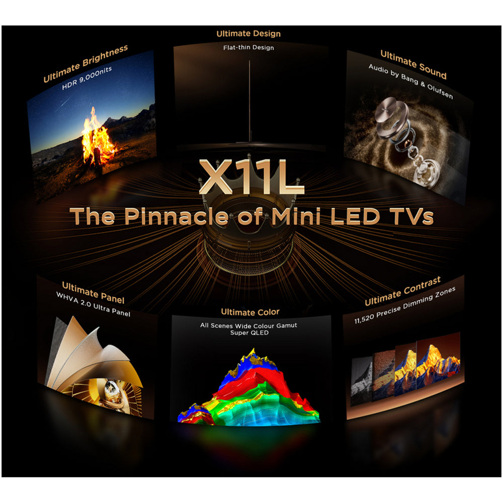 TCL 75X11L-UK 75 Inch X11L 4K Ultra HD HDR SQD Mini LED Smart Google TV 2026 75 Inch